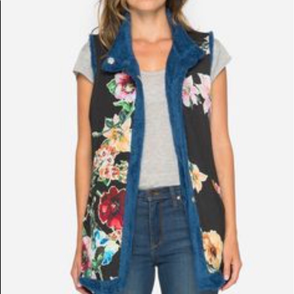 NWT Johnny Was - Vicney Blue Reversible Vest - Picture 7 of 7